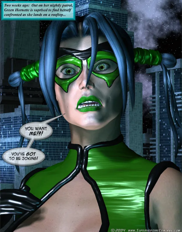 Green Hornet- Superheroine Central page 1 full