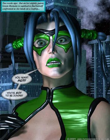 Green Hornet- Superheroine Central cover