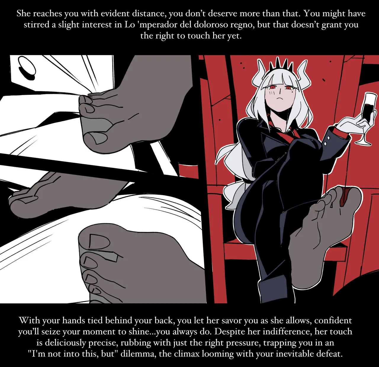 Helltaker Fanart Madness  Lucifer chapter colorized page 9 full