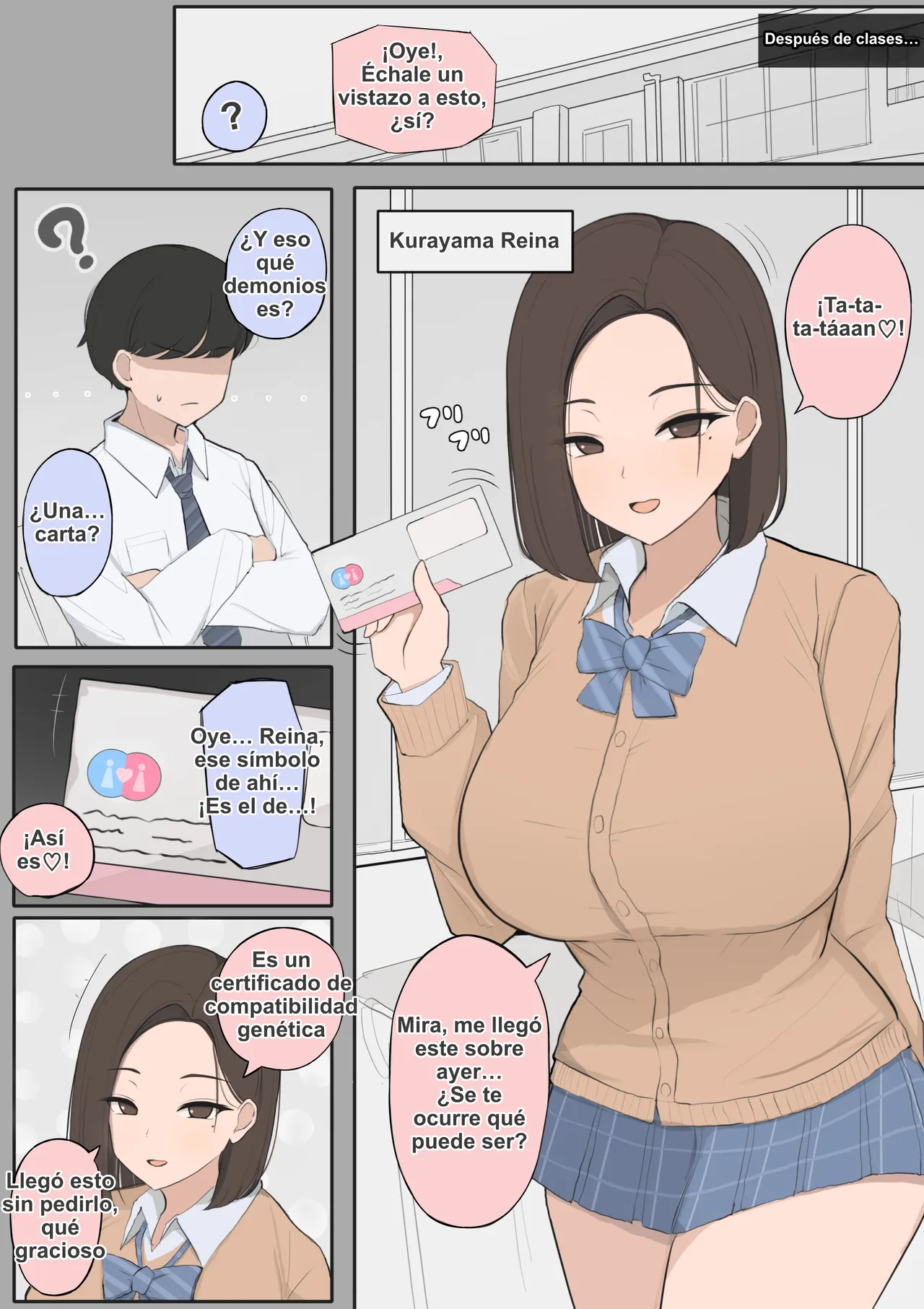 Idenshi matchingu seido de osananajimi o ubawa reru NTR｜Una Amiga de la Infancia Arrebatada Gracias a una Organización de Compativilidad Genética page 1 full