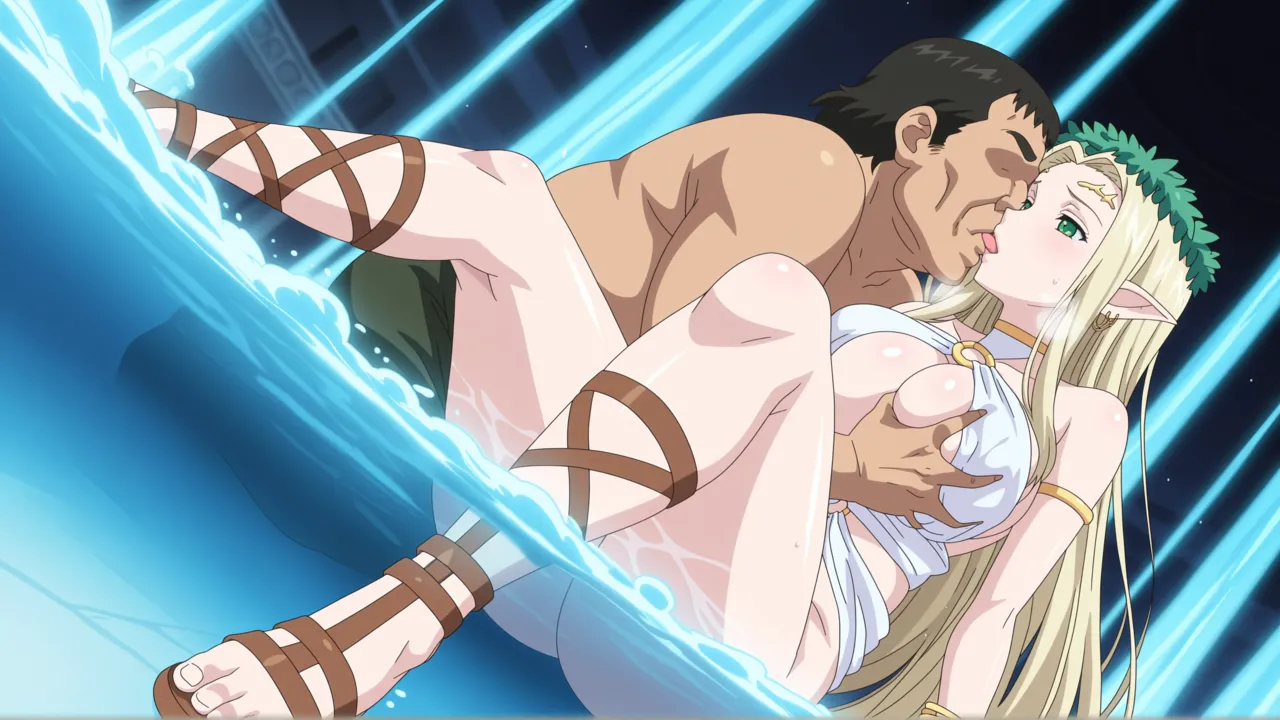 黒獣 〜気高き聖女は白濁に染まる〜 光エルフの女王 セレスティン 青いプールで寝取 page 9 full