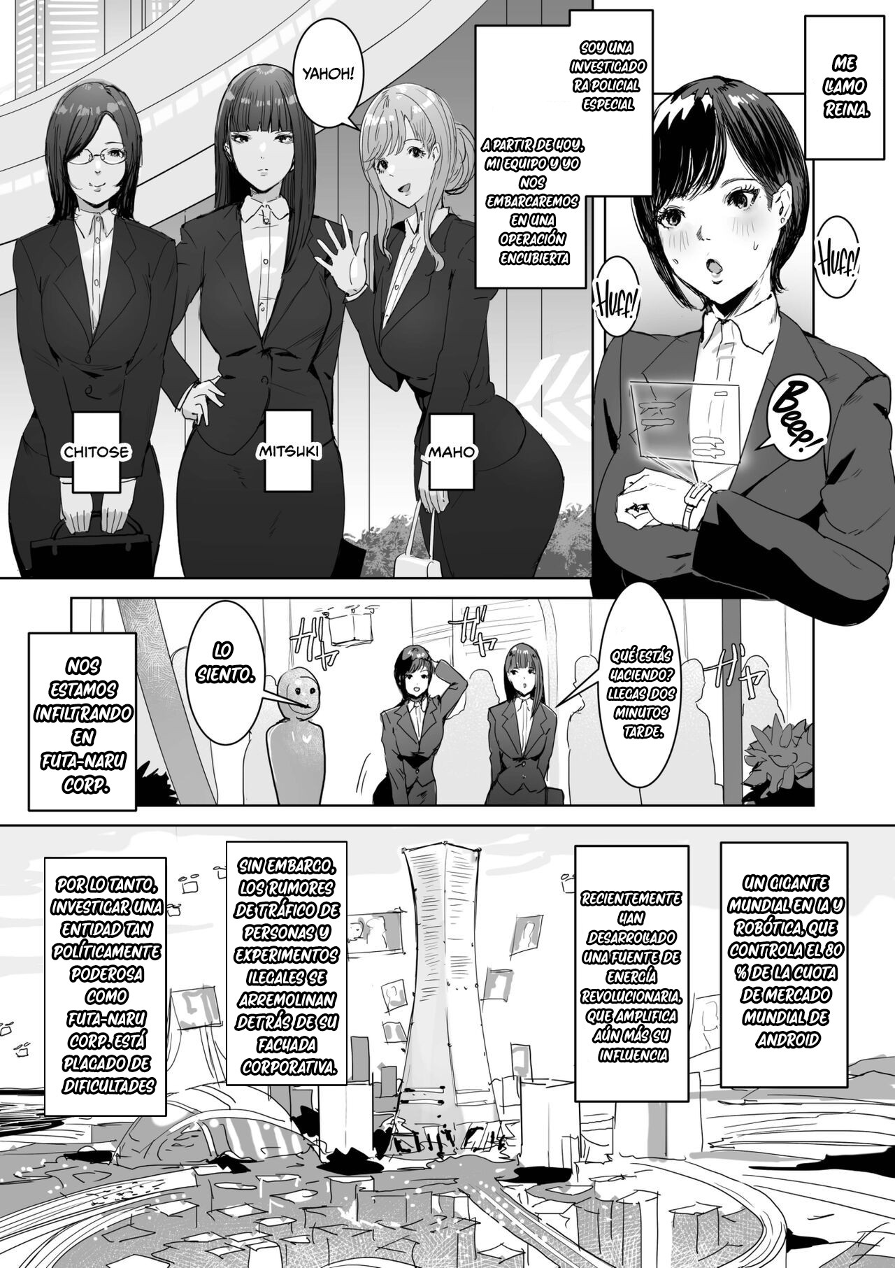 Haiteku Kigyou ni Sennyuu shitara Futanari Android ni Kaizou Sareta page 4 full