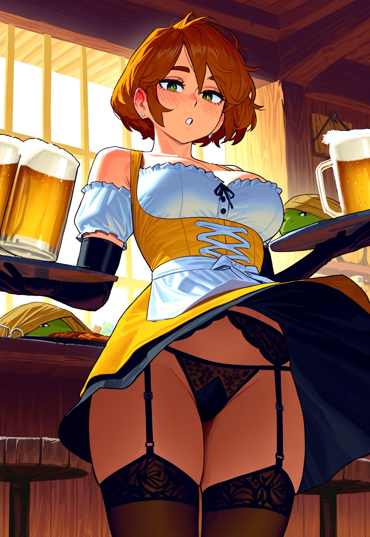 THICC APRIL O'NIEL'S WIND-LIFTED DIRNDL &amp; THIGH STRAPS page 1 full