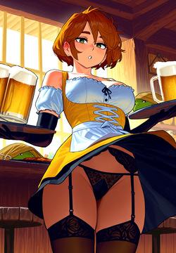 THICC APRIL O'NIEL'S WIND-LIFTED DIRNDL & THIGH STRAPS