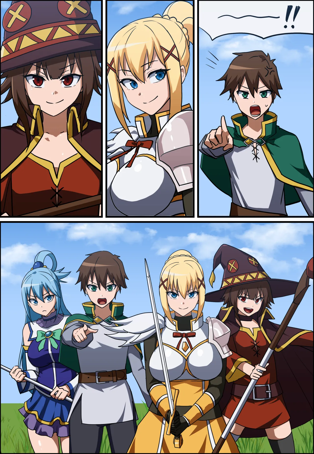 KONOSUBA - Kazuma Satou / Aqua / Megumin / Darkness page 7 full