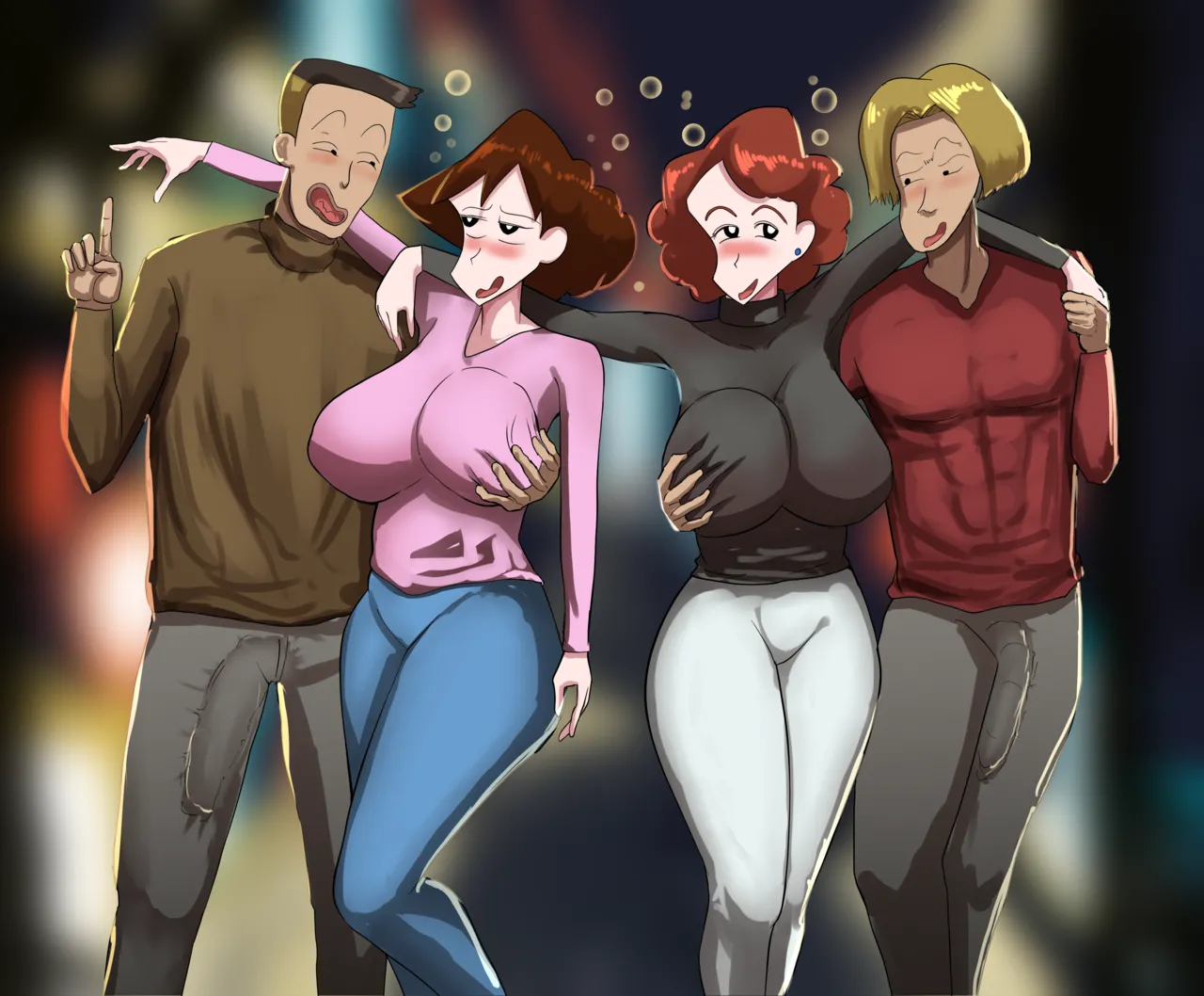 みさえ、友人と共にお持ち帰り page 2 full