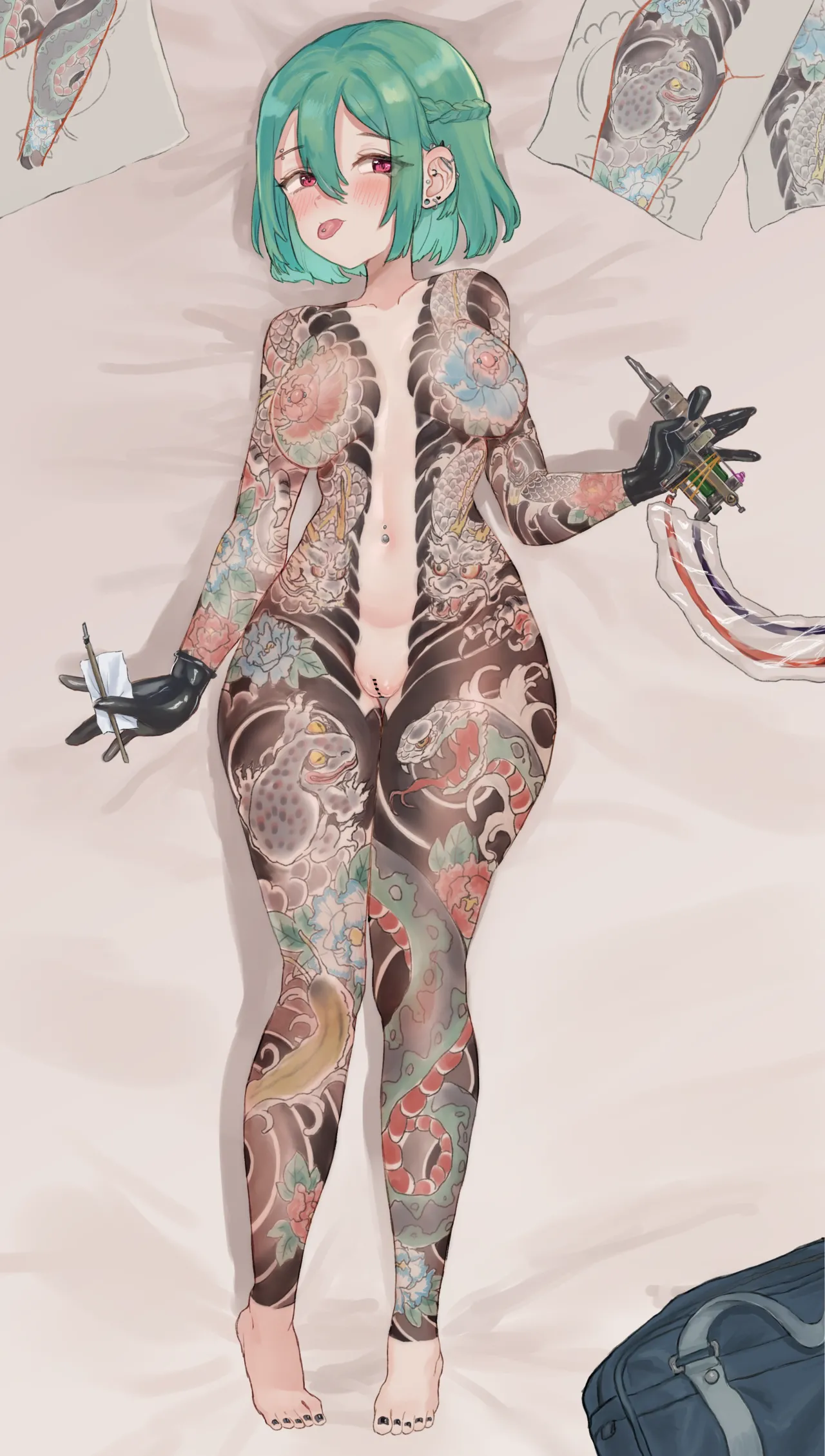 半夏 胸割り総身彫り Fanbox page 2 full