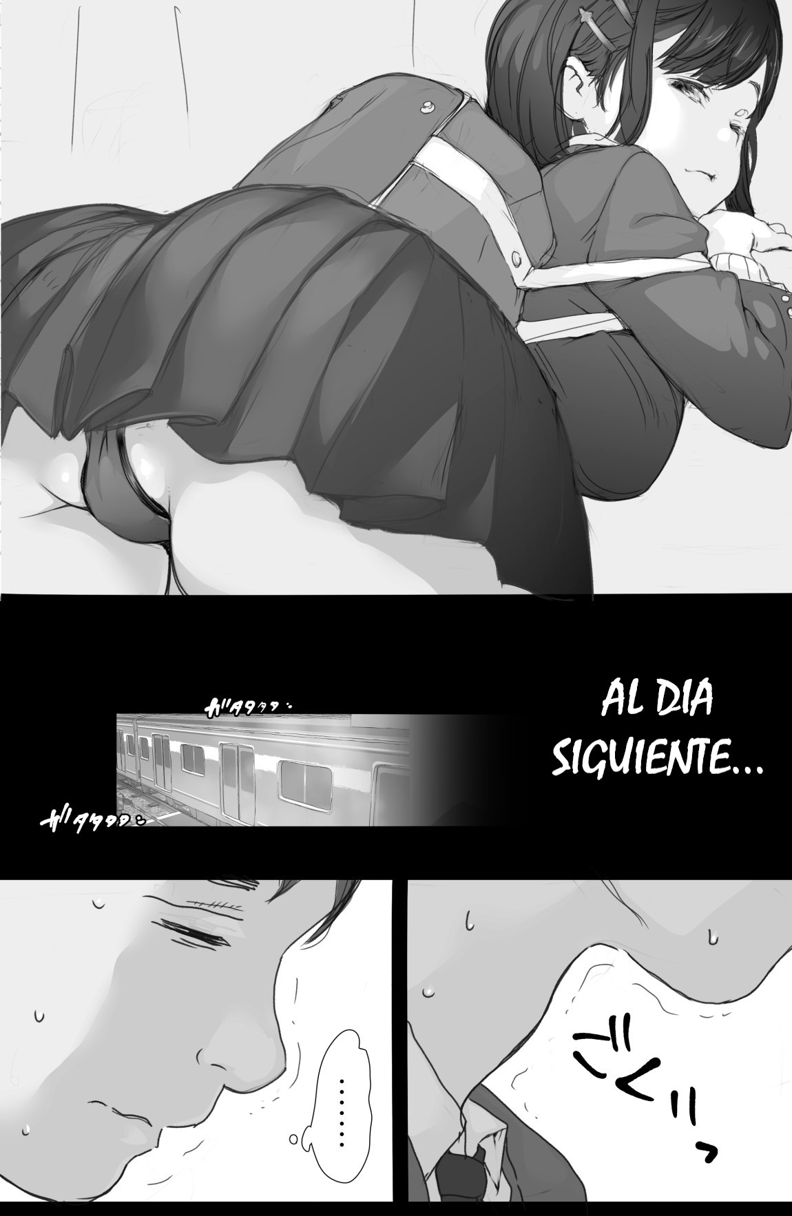 Tsuukin Densha de Oppai o Mise ni Kuru Musume ga Ite Komattemasu｜Estoy teniendo problemas con la chica que me enseña sus pechos en el tren de camino al trabajo cada vez que estamos cerca page 8 full