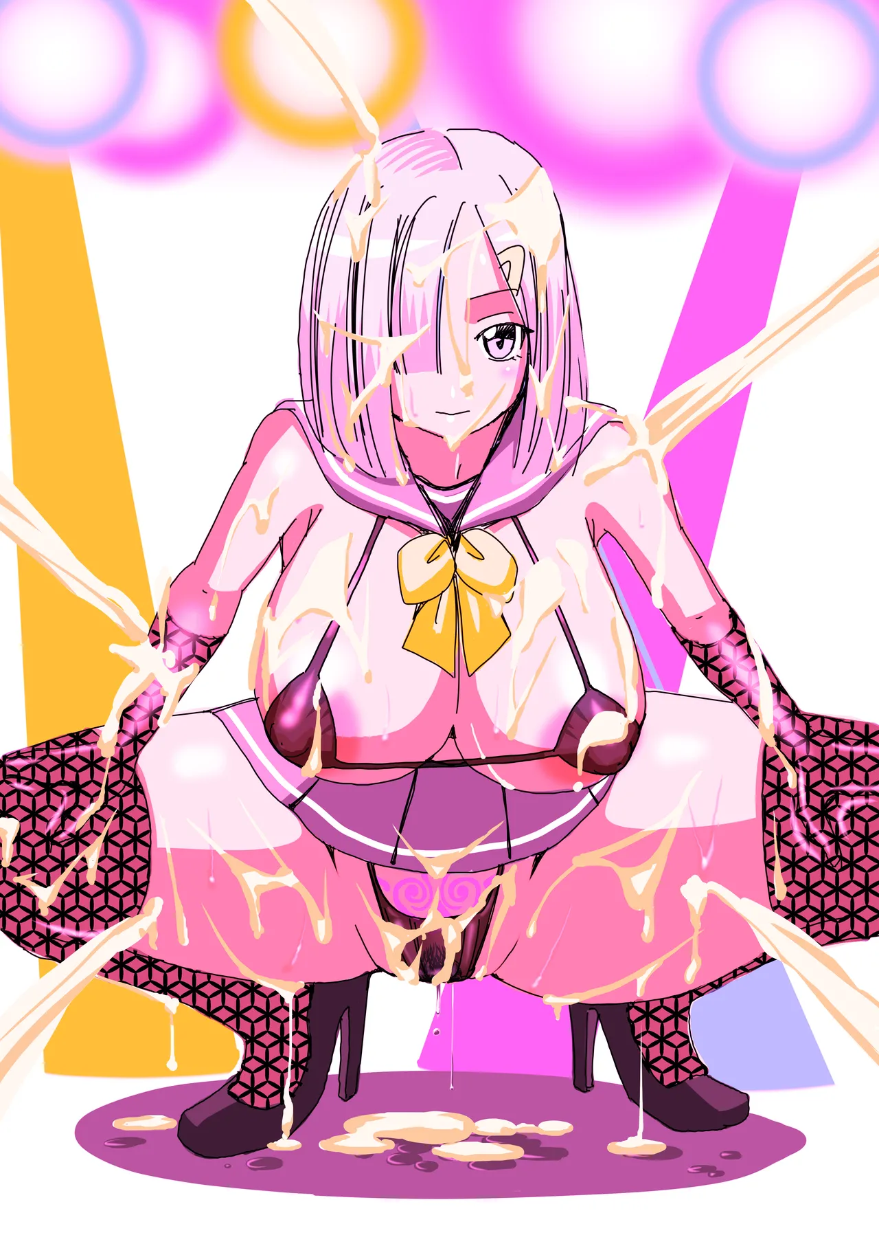 ドスケベ浜風 エロ衣装 蹲踞 page 2 full