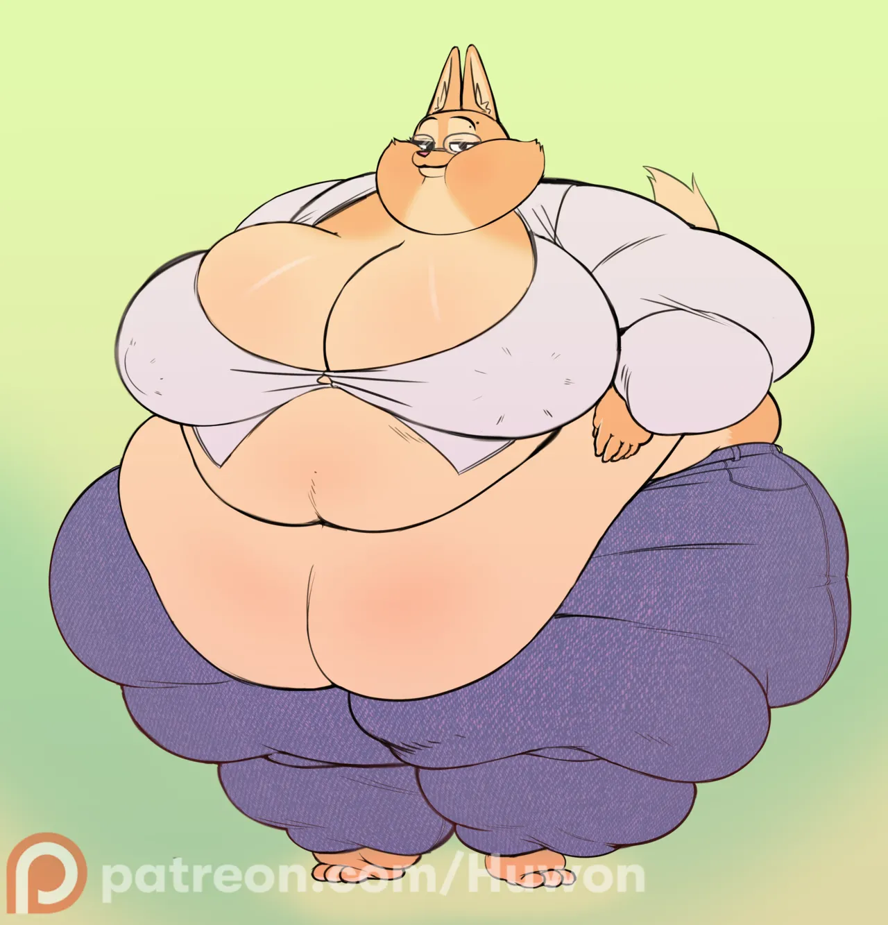 Huwons' Diane Foxington Weight Gain Sequence | Art Pack page 3 full