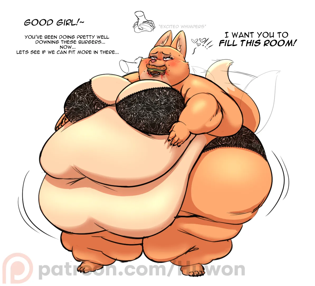 Huwons' Diane Foxington Weight Gain Sequence | Art Pack page 6 full