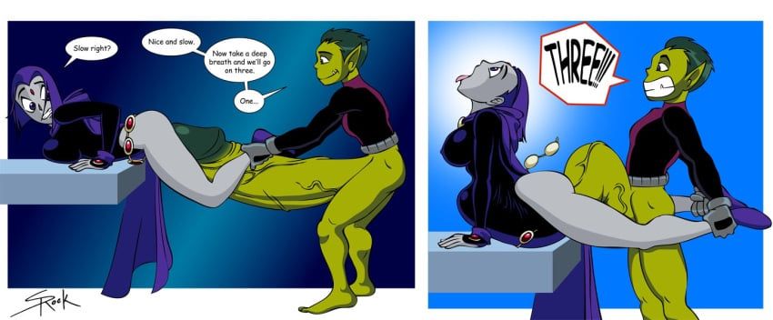 Artist Selrock Beast Boy turns Raven into a cum bucket page 2 full