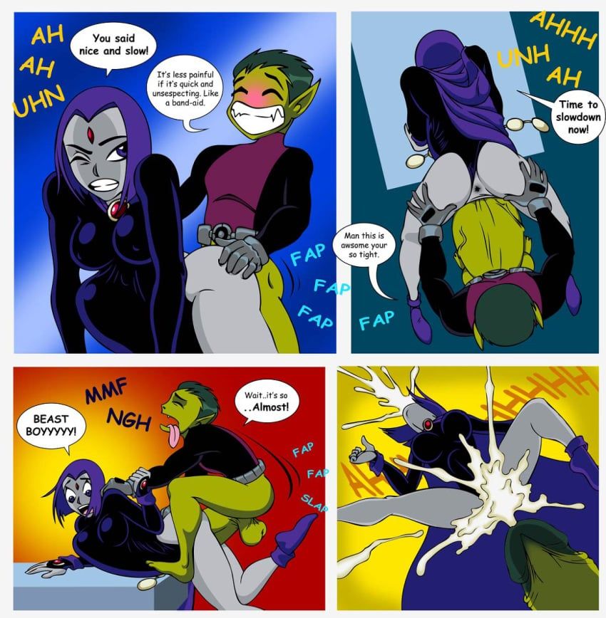 Artist Selrock Beast Boy turns Raven into a cum bucket page 3 full