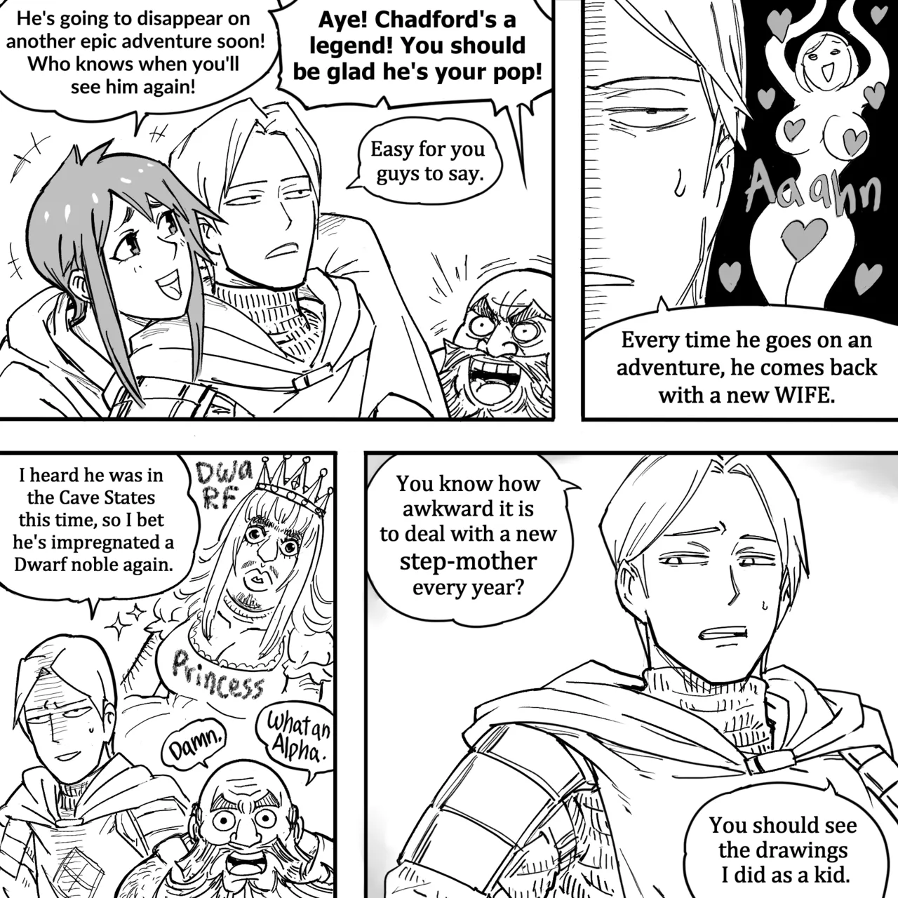 My Dark Elf Stepsister Won't Leave Me Alone | ch.1-4 page 9 full