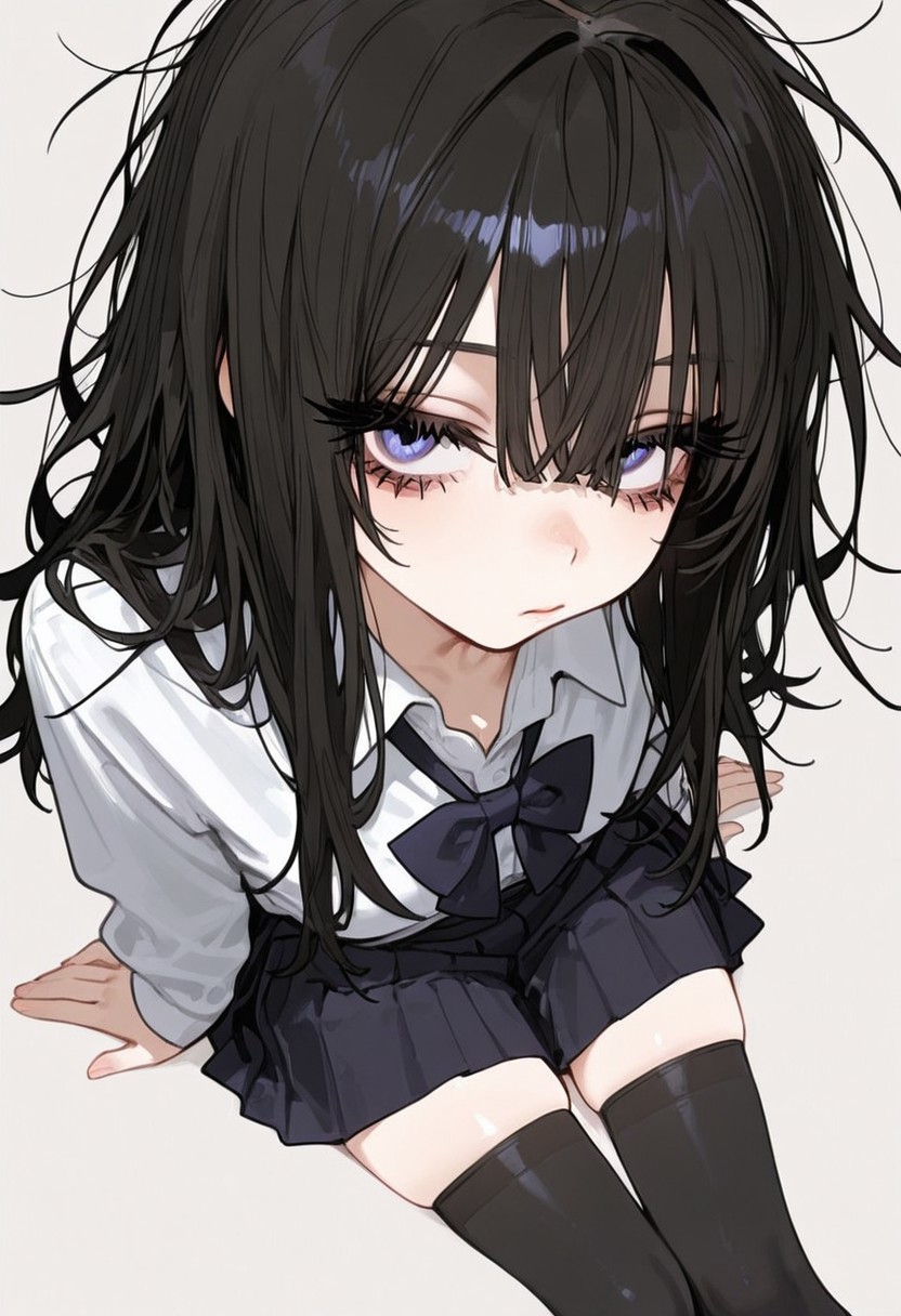 SCHOOL THIGHHIGHS POV – MESSY HAIR UNIFORM page 1 full