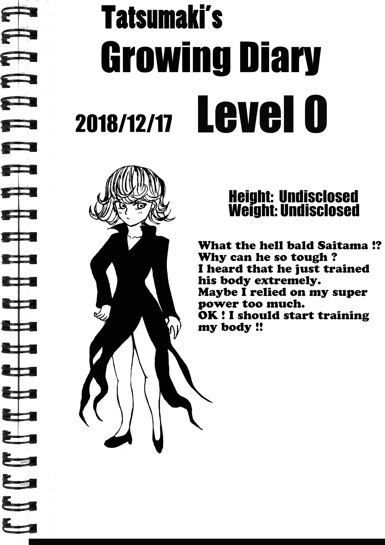 Tatsumaki's growing diaries page 1 full