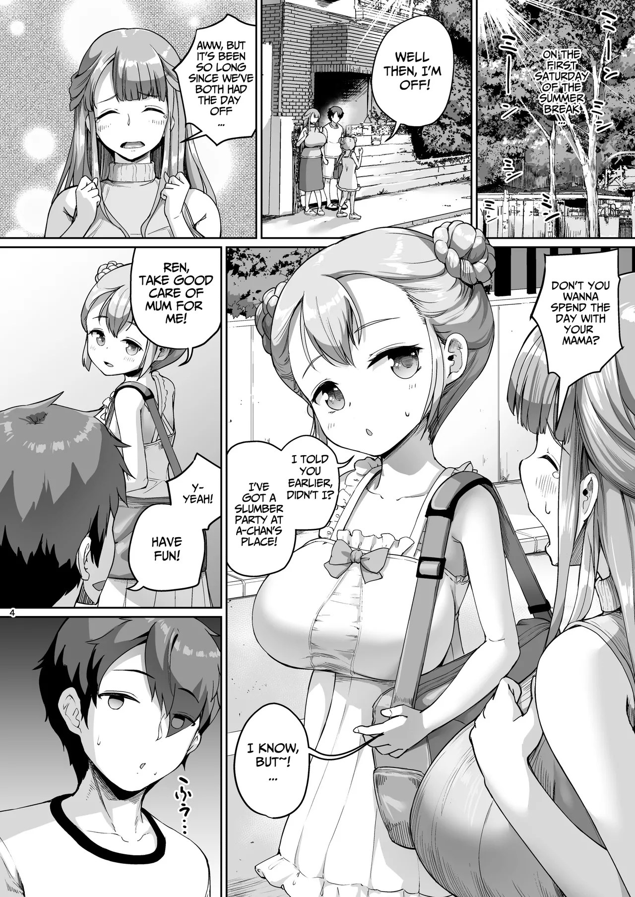Kyonyuu no Oyako ni Osewa ni Nattemasu. HaHa Hen | Cared For By A Busty Mother &amp; Daughter ~Mother Part~ page 4 full