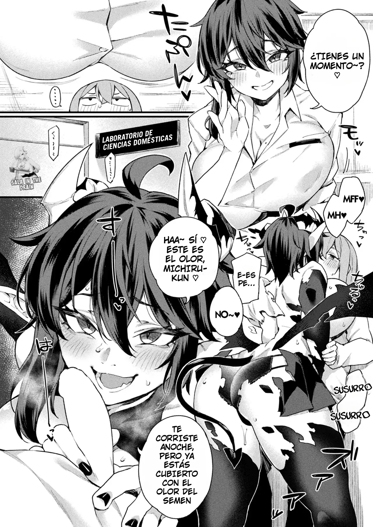 Jingai Onee-san to Kenzoku-kun ~Boyish Succubus hen to Kuro Gyaru Demon hen~｜Una Onee-san Súcubo y Su Subordinado ~Capítulos de La Súcubo Tomboy y La Gyaru Súcubo~ page 4 full