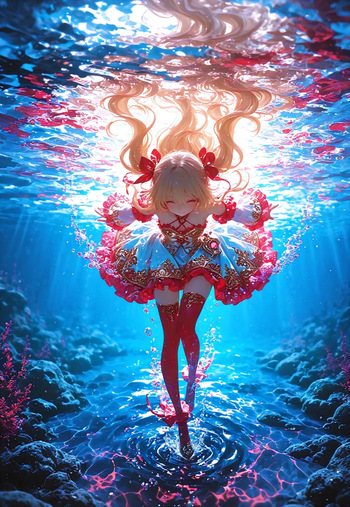 MAHOU SHOUJO DEEP THOUGHT: RED THIGH STRAPS &amp; RIBBONS cover