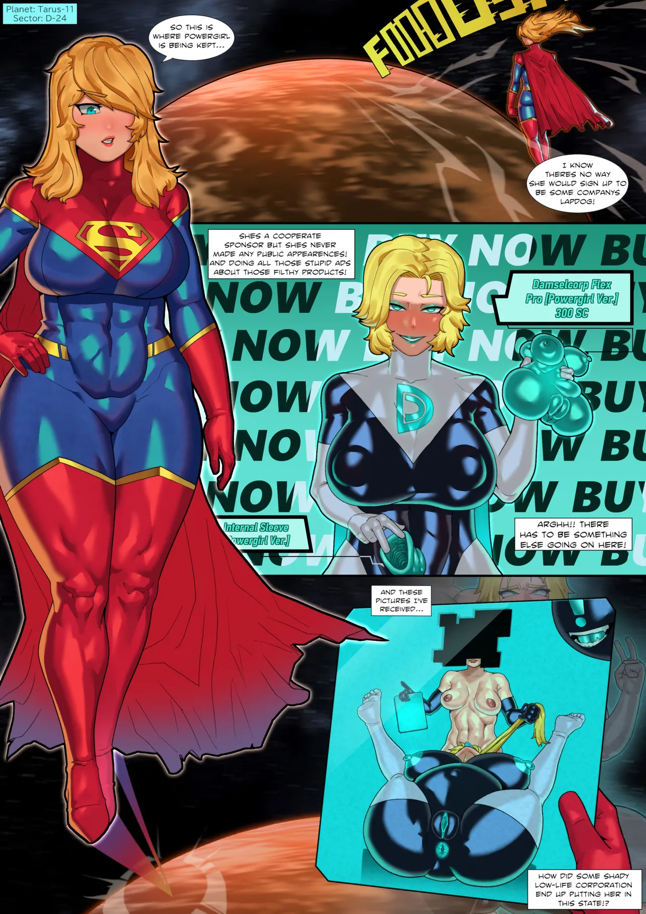 Powergirl and Supergirl Droned page 8 full