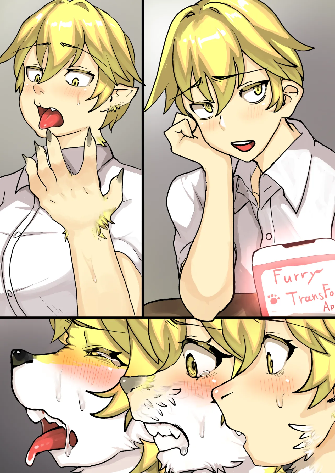 Turning into a female furry with an app page 3 full