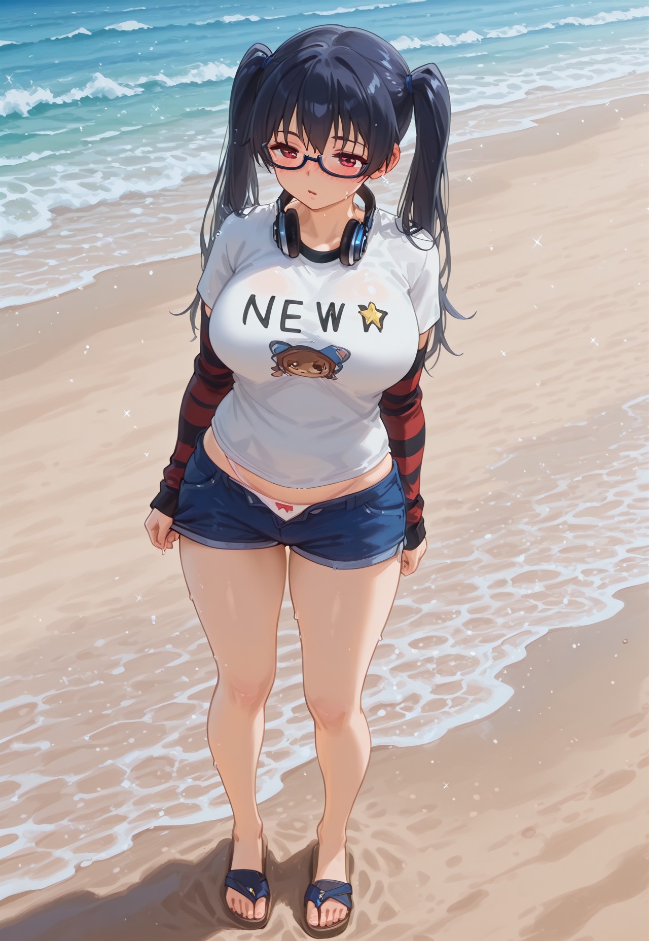BEACH UNDRESS POV – IORI SHORTS PULL DOWN page 4 full