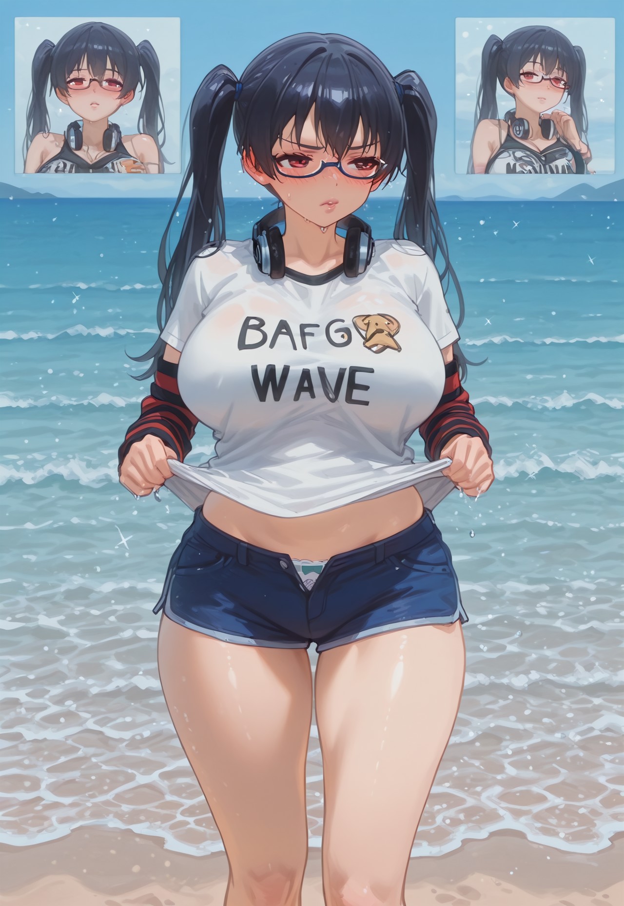 BEACH UNDRESS POV – IORI SHORTS PULL DOWN page 8 full