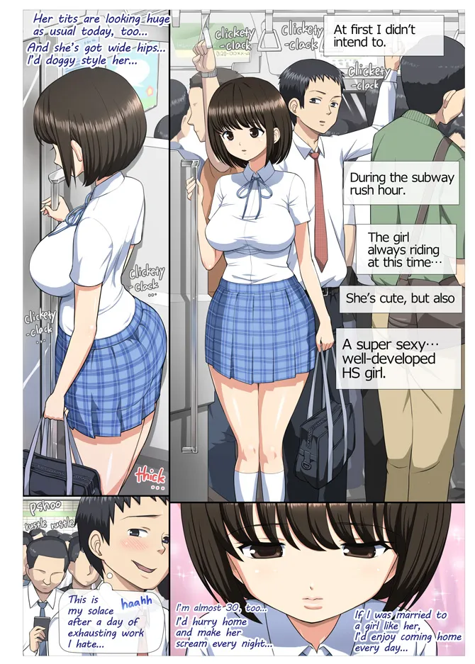 Chikan Shita Joshikousei to Sonogo, Musabori Au you na Doero Junai | The Molestation That Became Avid Hyper-Erotic Love page 2 full