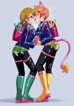 Latex Suit Lesbian Kiss Clothed Defecation