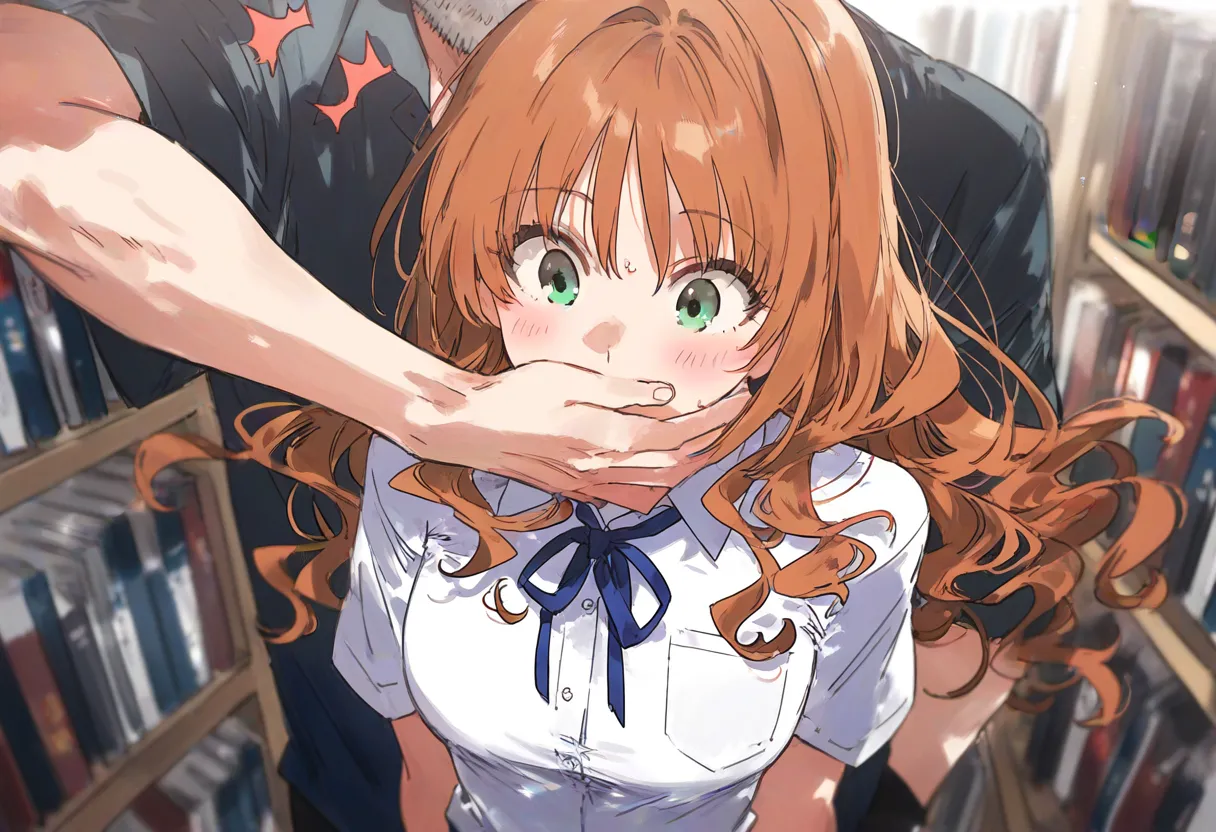 【cl-_-lo】【AI Generated】 本屋に来た真面目な女子大生を媚薬をたっぷり塗ったチ○ポで即ハメ page 10 full