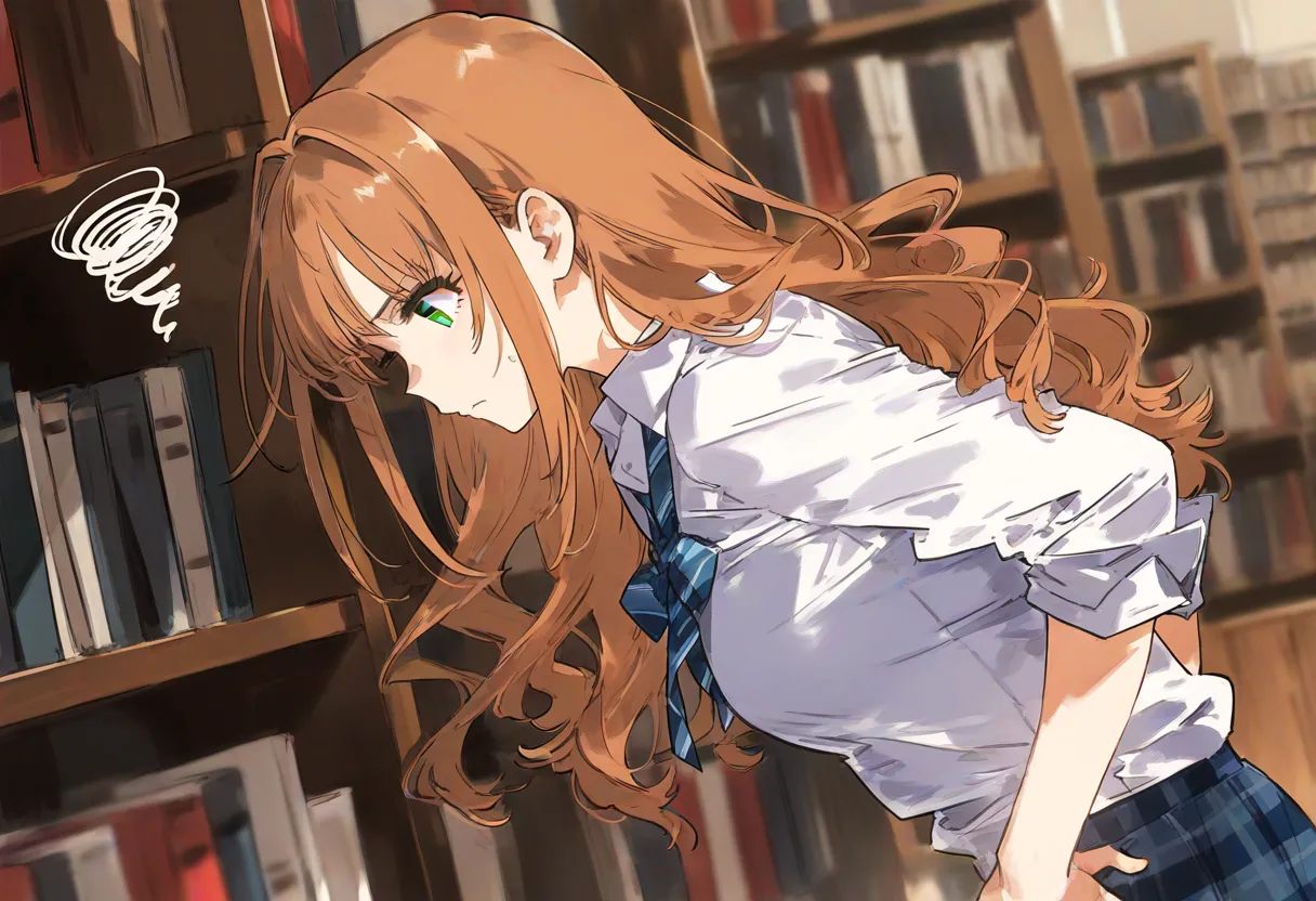 【cl-_-lo】【AI Generated】 本屋に来た真面目な女子大生を媚薬をたっぷり塗ったチ○ポで即ハメ page 7 full