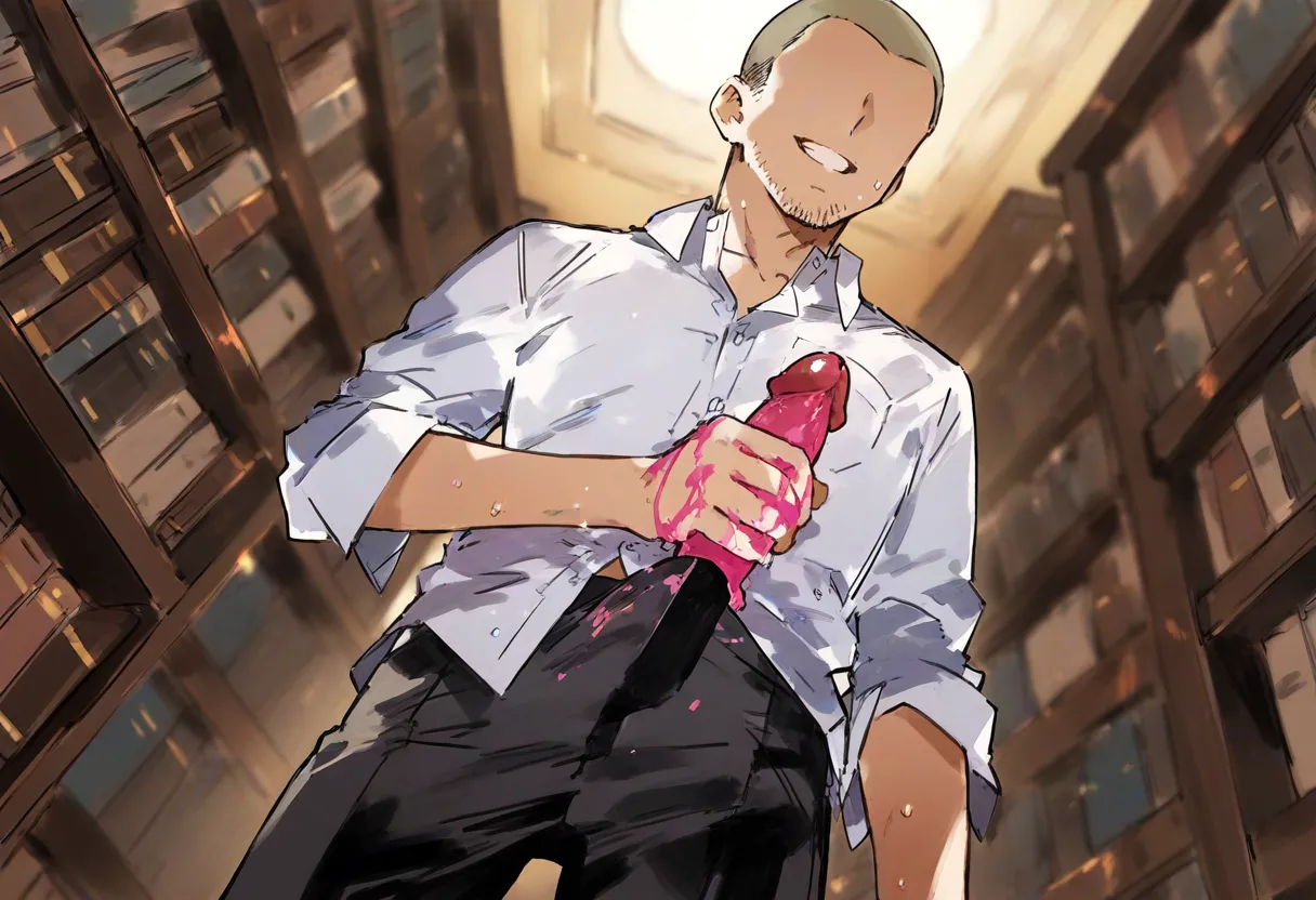 【cl-_-lo】【AI Generated】 本屋に来た真面目な女子大生を媚薬をたっぷり塗ったチ○ポで即ハメ page 8 full