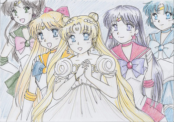 sailor moon art compilation cover