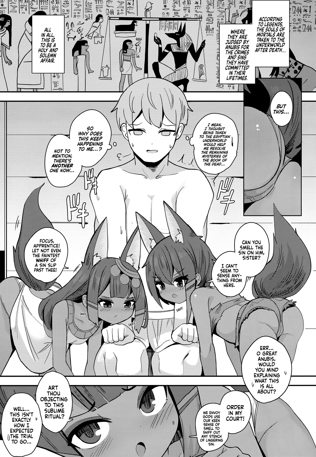 Anubis no Ero Shisha Shinpan 2 - The presence of two Anubis at the same time is so terrifying. But don't be nervous, they're cute | Anubis’s Judgment Upon Perverted Souls 2 page 4 full
