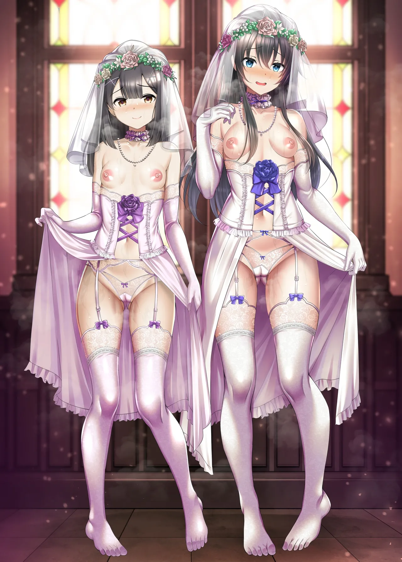 プリズマ☆イリヤの美遊・エーデルフェルトと俺ガイルの雪ノ下雪乃ウェディング下着 page 2 full