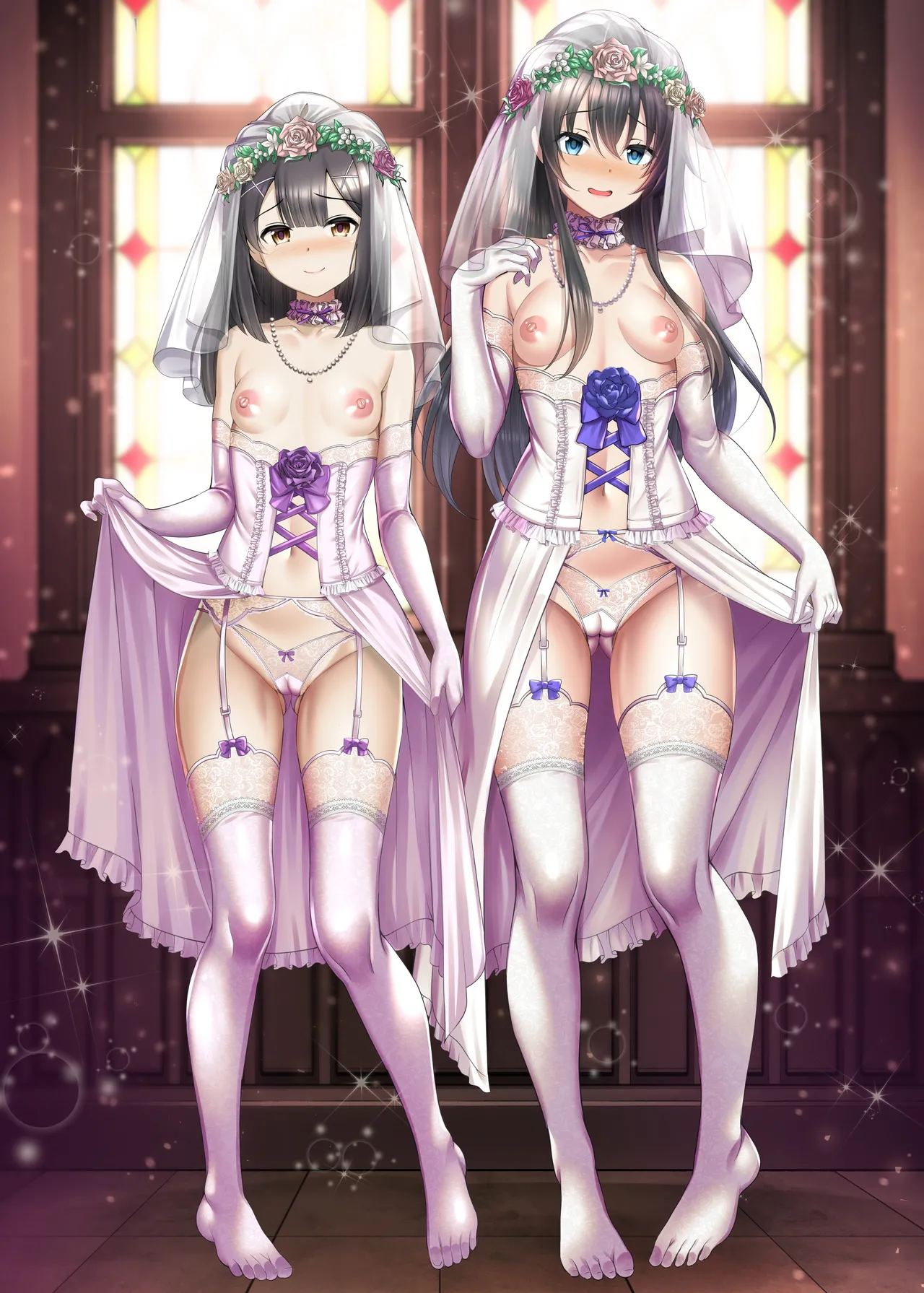 プリズマ☆イリヤの美遊・エーデルフェルトと俺ガイルの雪ノ下雪乃ウェディング下着 page 5 full