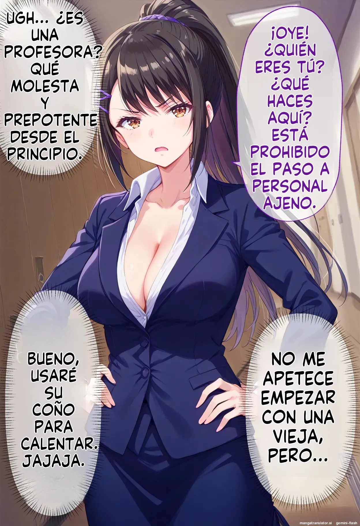 Jitsuryoku Shijou Shugi no Gakuen no Itigun Zyosi ga Saimin Ozisan ni Zenin Netorare hara Masareru Hanasi - Brute  MTL page 6 full
