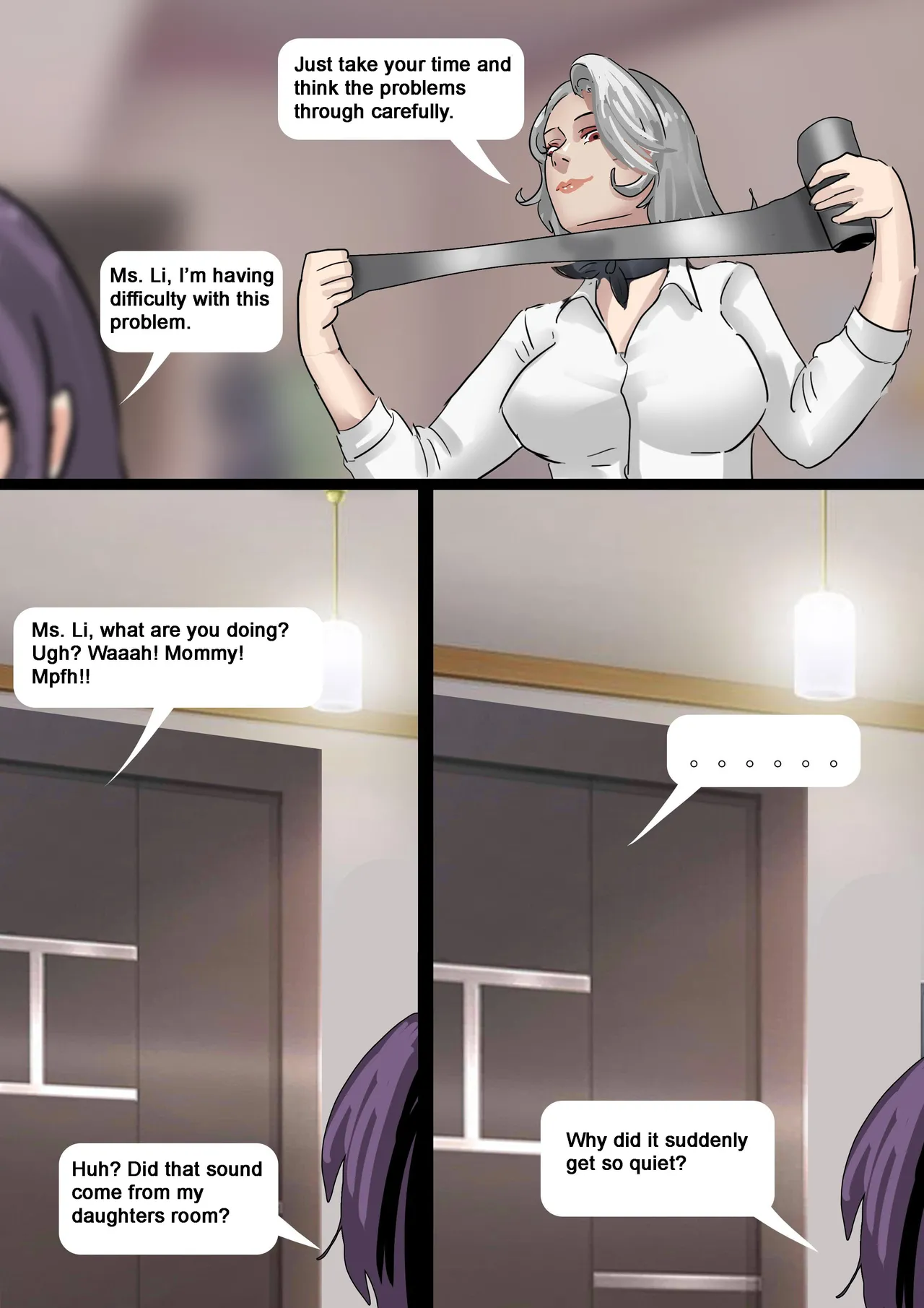 Strange Tutor - A Beautiful Mother and Daughter Tricked and Bound page 4 full