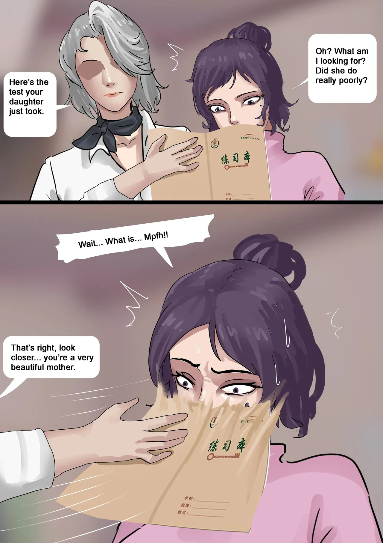 Strange Tutor - A Beautiful Mother and Daughter Tricked and Bound page 9 full