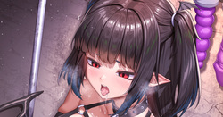 台座に固定され凶悪バイブに凌辱されるシチュ