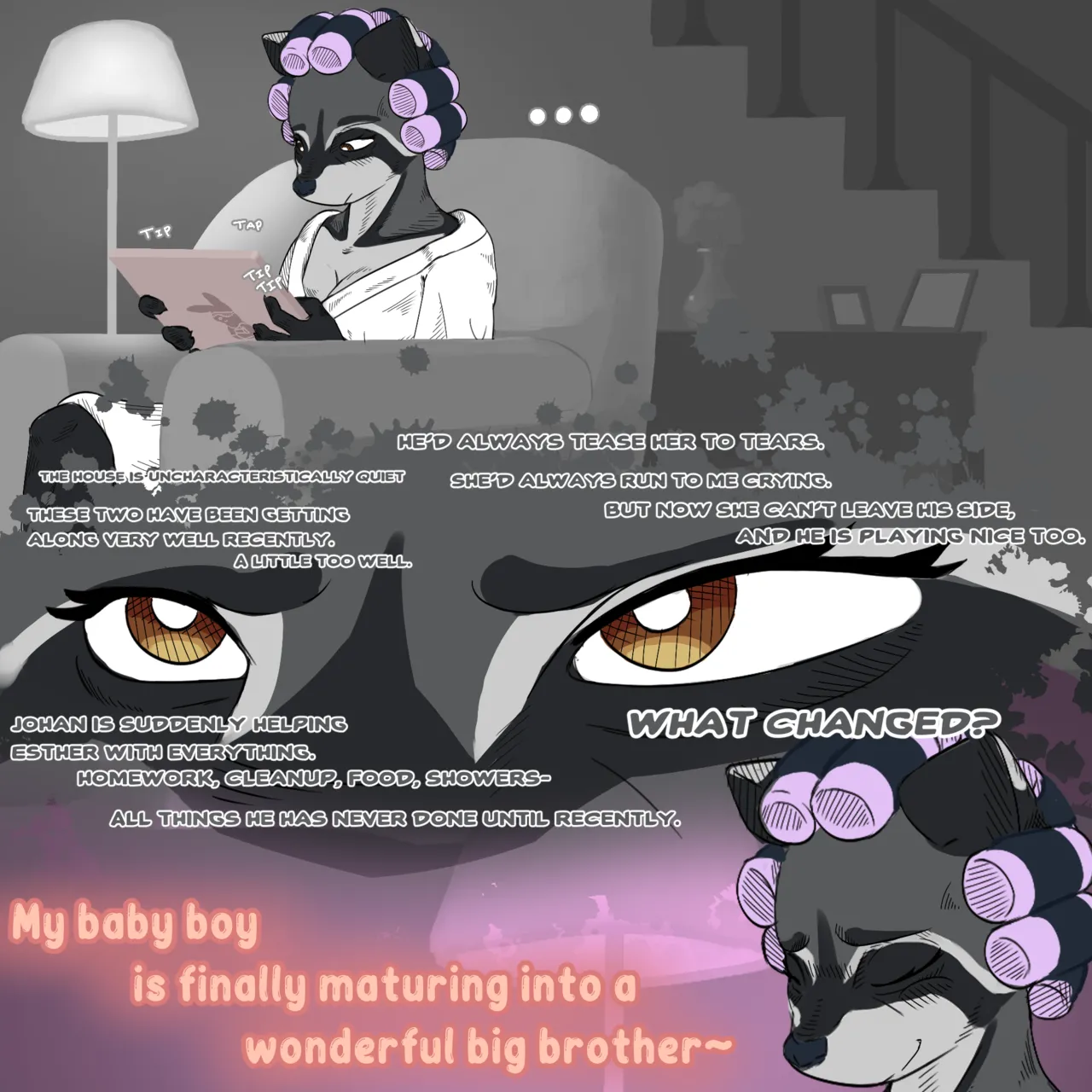 Raccoon Sibling Mischief page 7 full