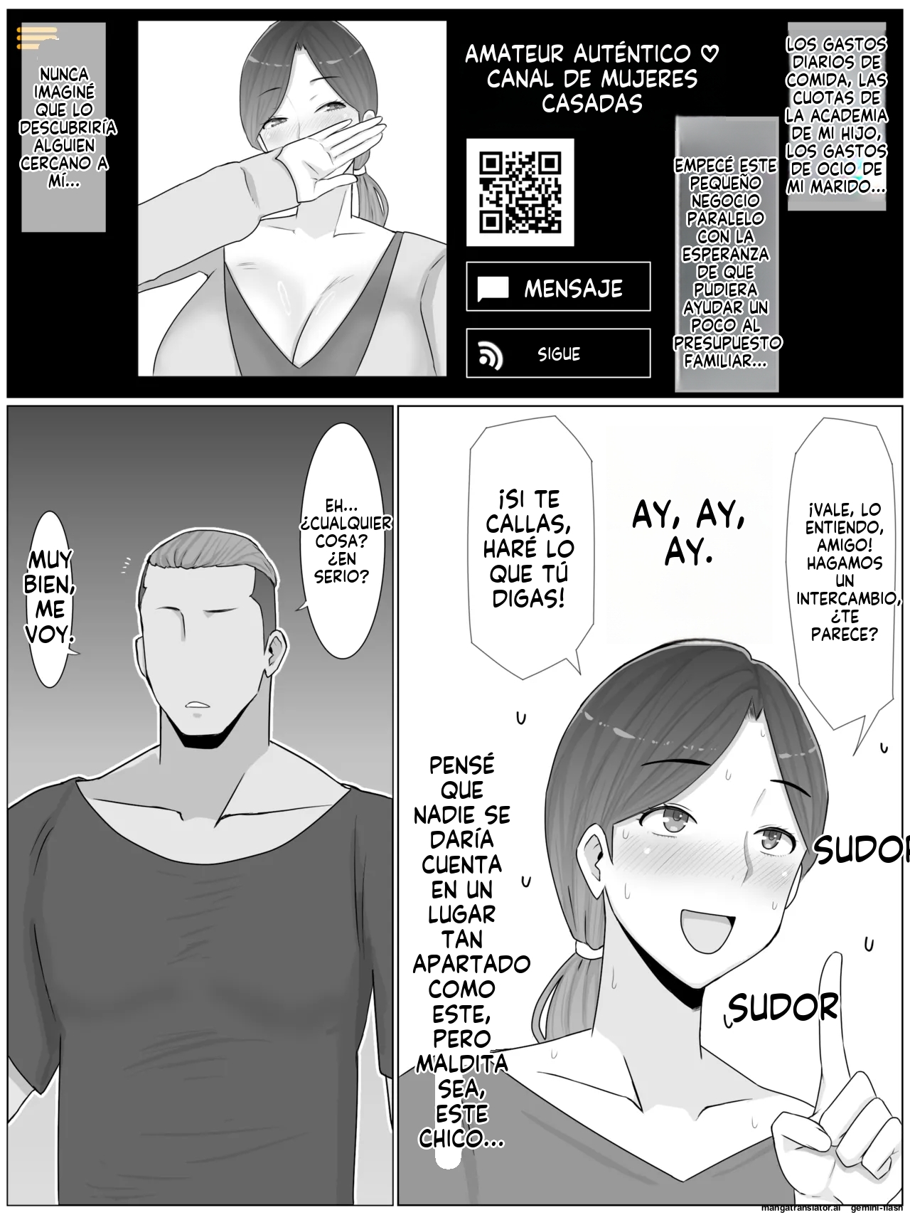 Iinari Kyonyuu Haha Natsumi  Oi ni Eroi Fukugyou ga Barete Kuchidome Koubi Shiteimasu  MTL page 8 full