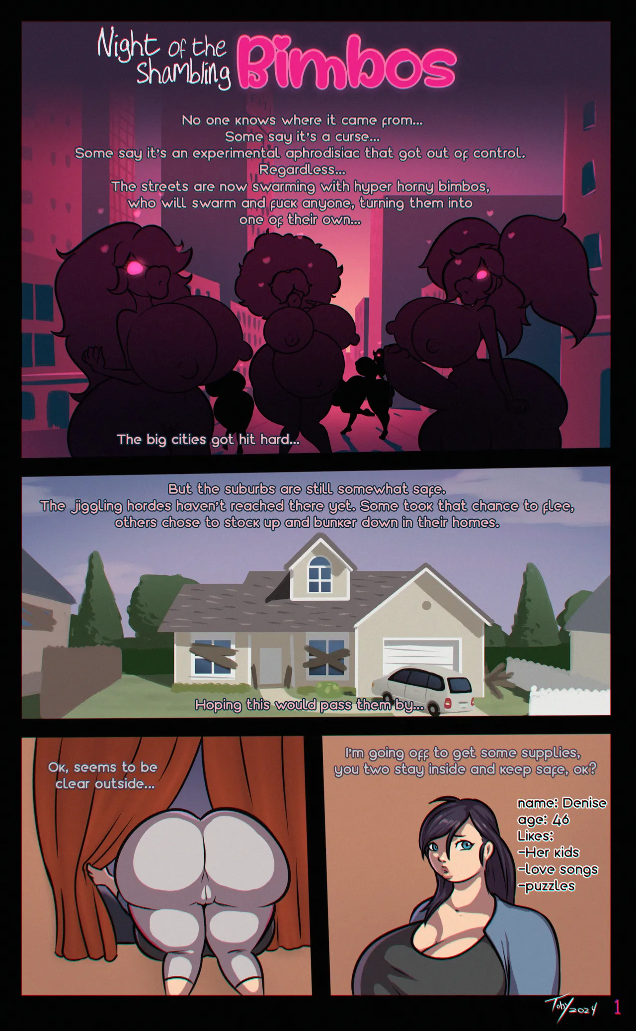 Night of the Shambling Bimbos page 1 full