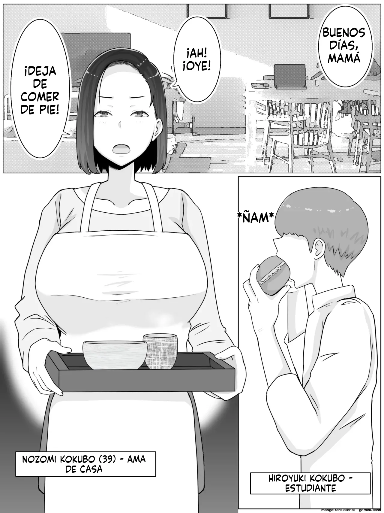 Hanshoku Haha 3 Musuko no Doukyuusei to Cosplay Kozukurisuru Koto ni Narimashita  MTL page 3 full