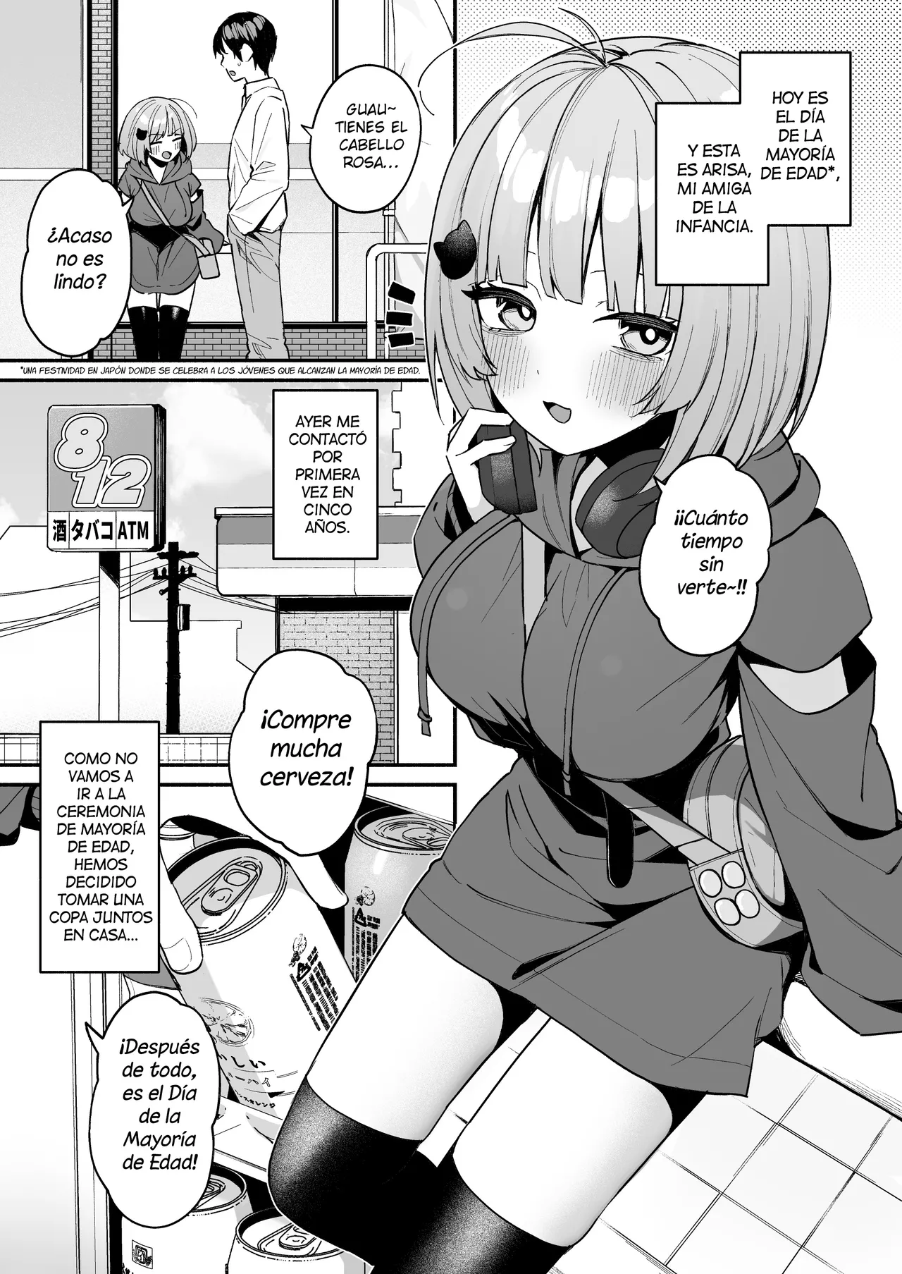 InCha Onna Tomodachi to Issho ni Seijinshiki Sabotte Yarimakuri page 3 full