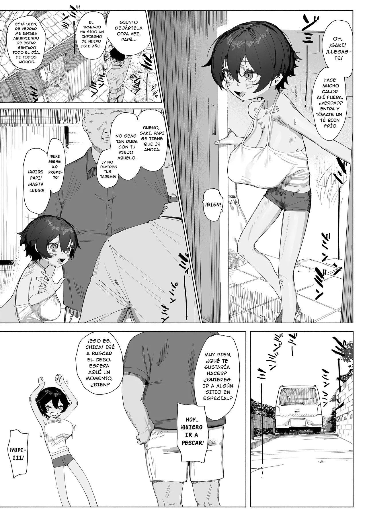 Saki-chan no Natsuyasumi OJii-chan to Issho!｜Las Vacaciones de Verano con mi Abuelo! page 3 full