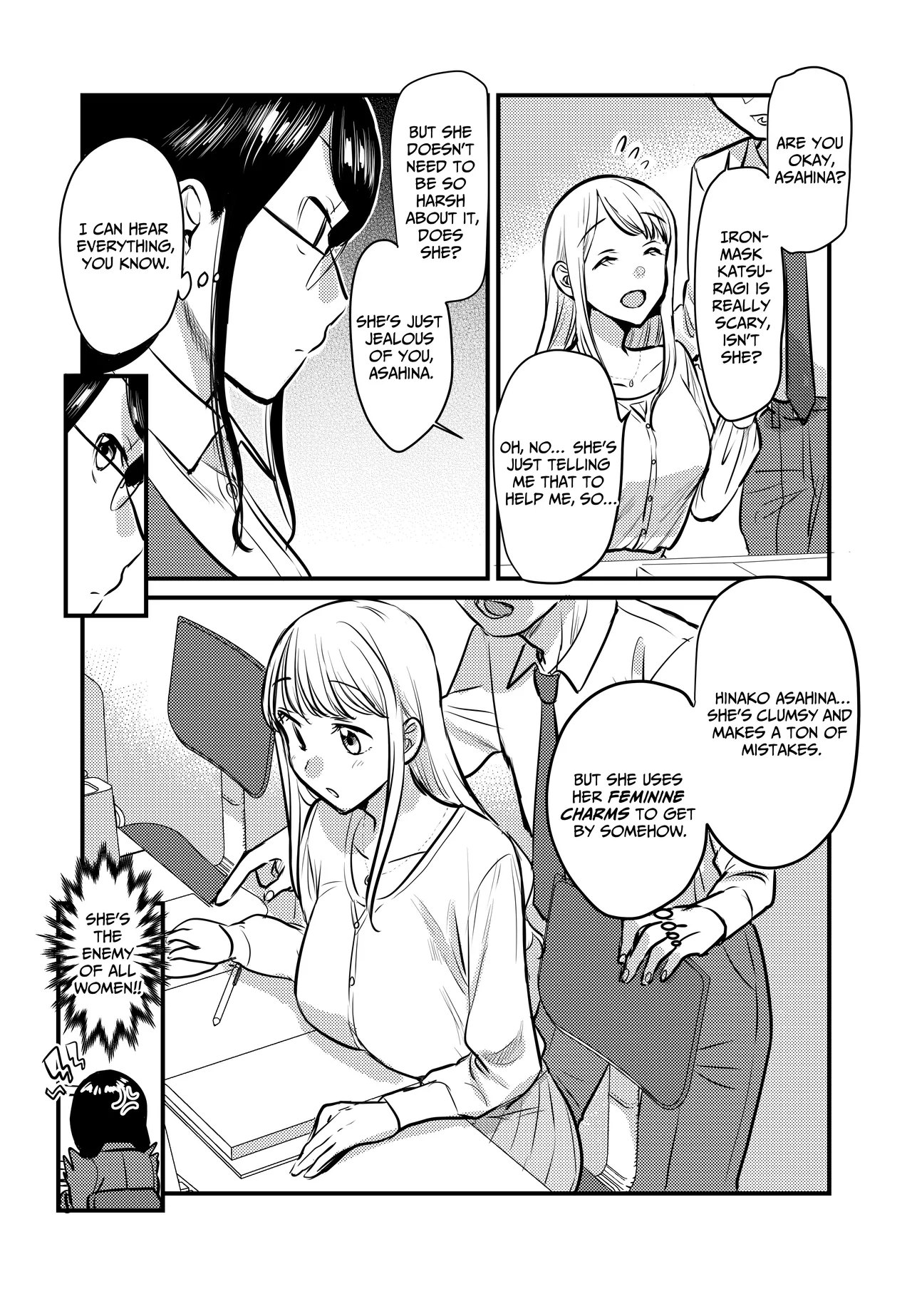 Shanai no Himegoto ~Stress Kaishou ni Kaisha no Toilet de Onani shite itara, Kouhai ni Kikarete shimatte ita Hanashi~ | Workplace Rendezvous ~Caught Masturbating in the Company Restroom by My Subordinate~ page 4 full