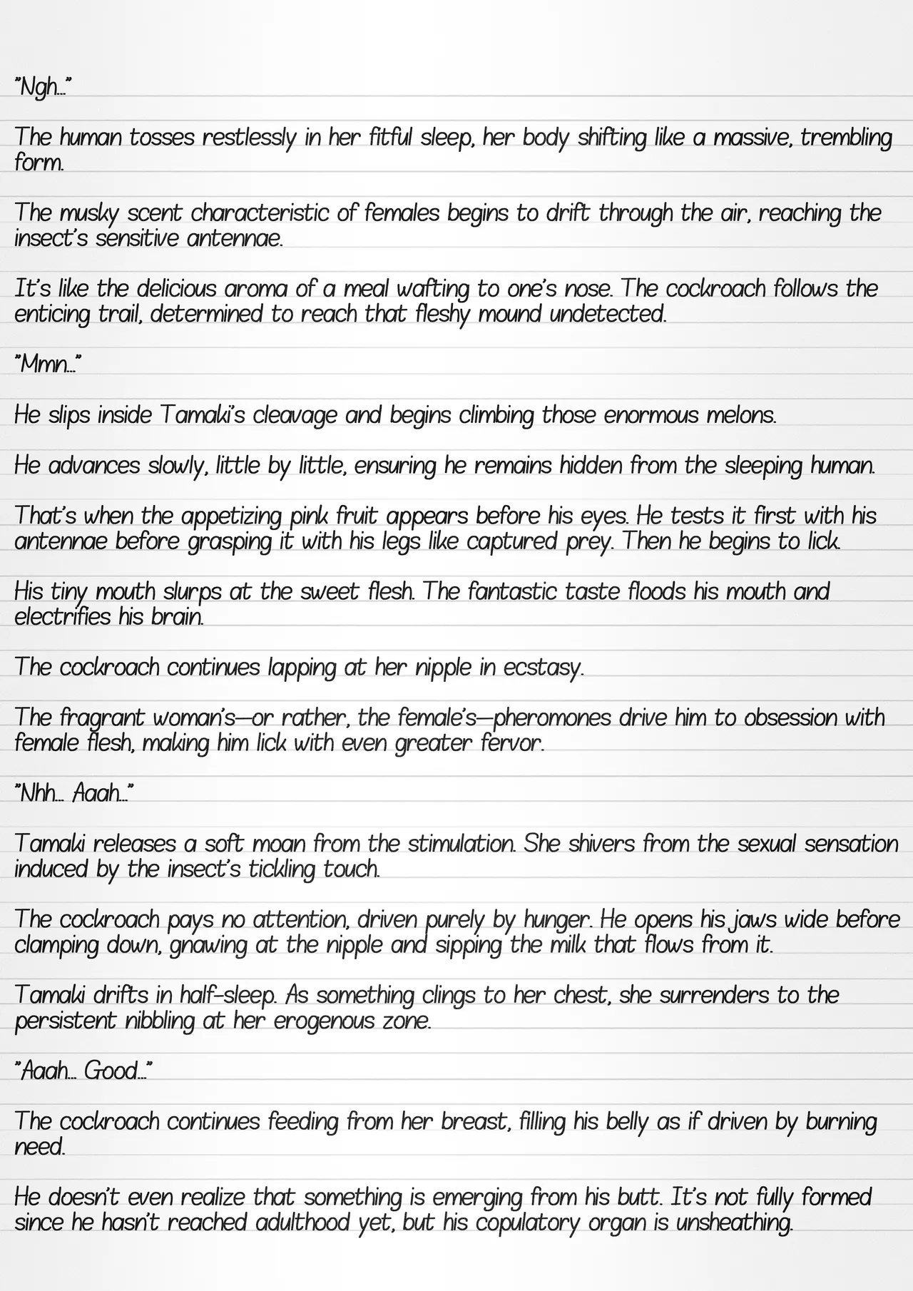 Misuke's Short Stories #32 - Tamaki &amp; A Cockroach Swarm page 3 full