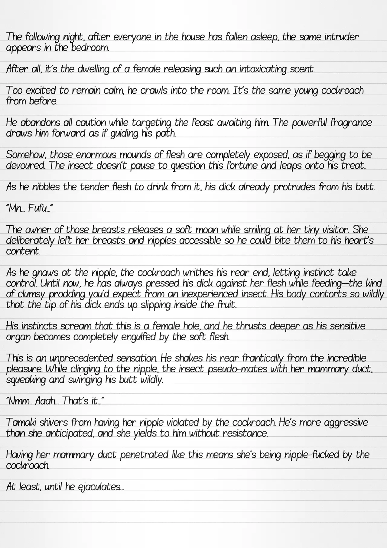 Misuke's Short Stories #32 - Tamaki &amp; A Cockroach Swarm page 6 full