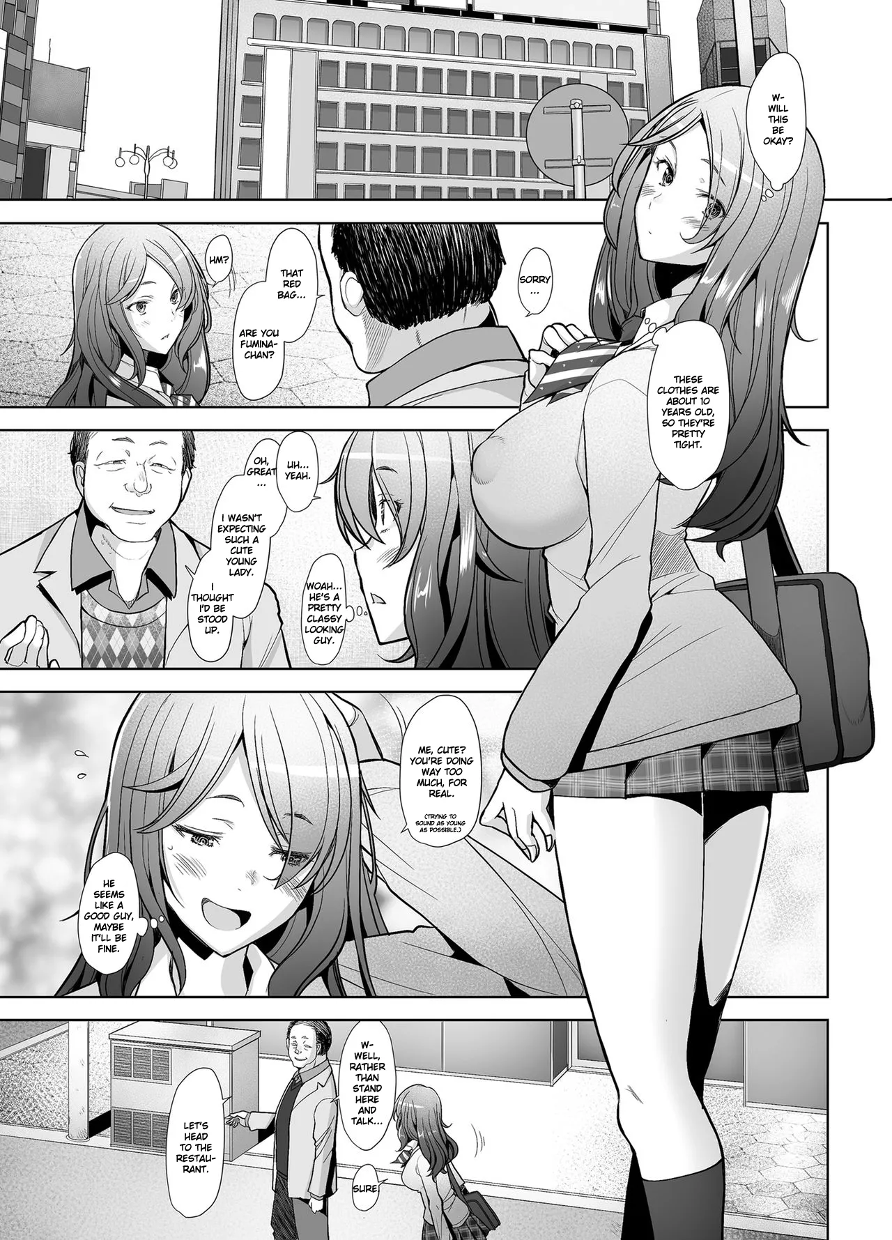 Papakatsu Shitara Namahame Sareta Wakazuma JK Hensou Hen | The Young Wife Who Got Fucked Raw After Trying Sugar Dating: High School Girl Disguise Arc page 6 full